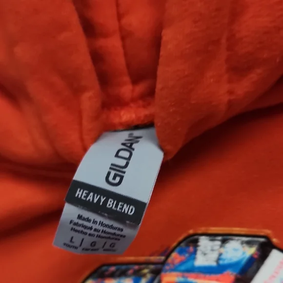 Gildan Kids Bigfoot Monster Truck Hoodie - Orange - Picture 2 of 5